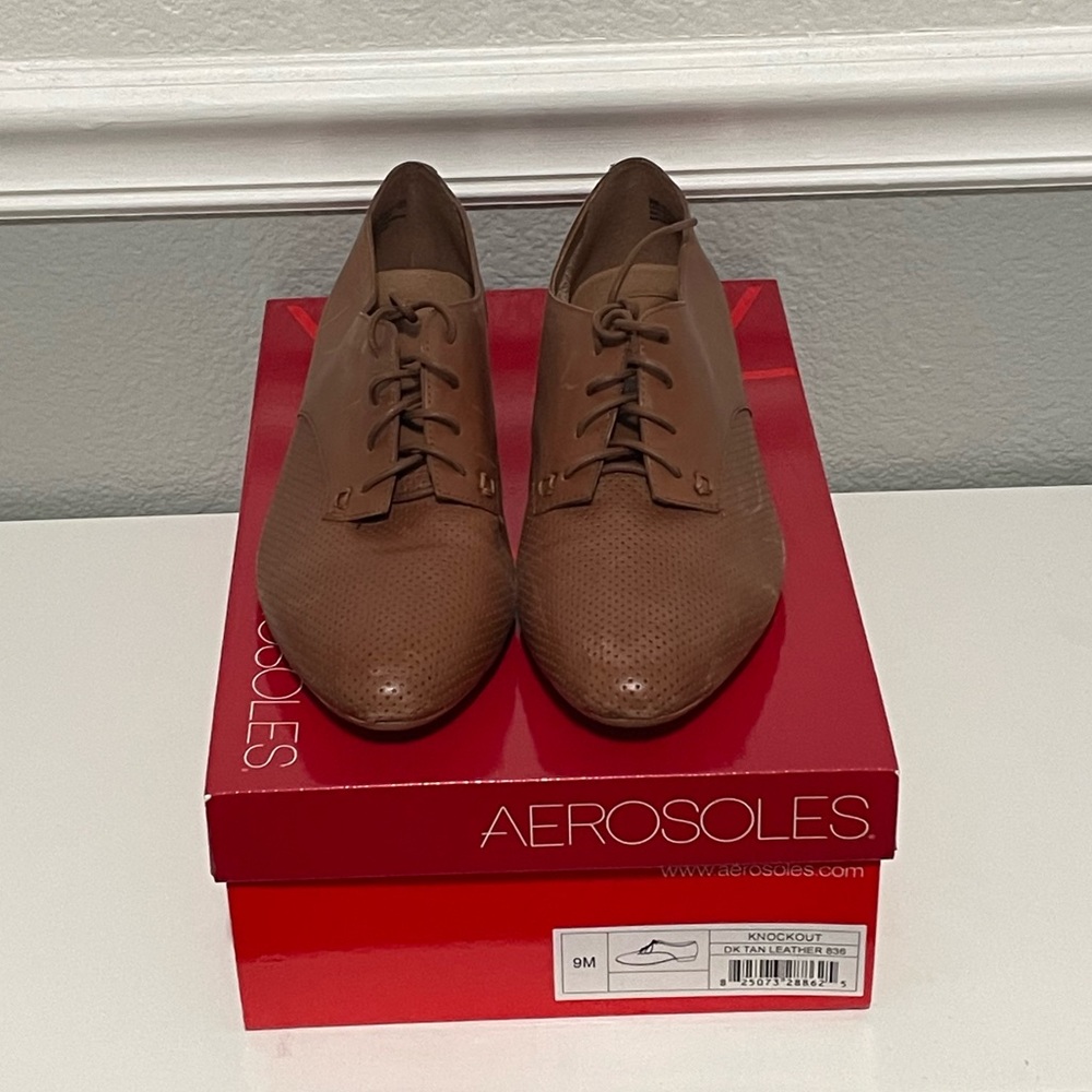 Aerosoles leather lace up Oxford loafers